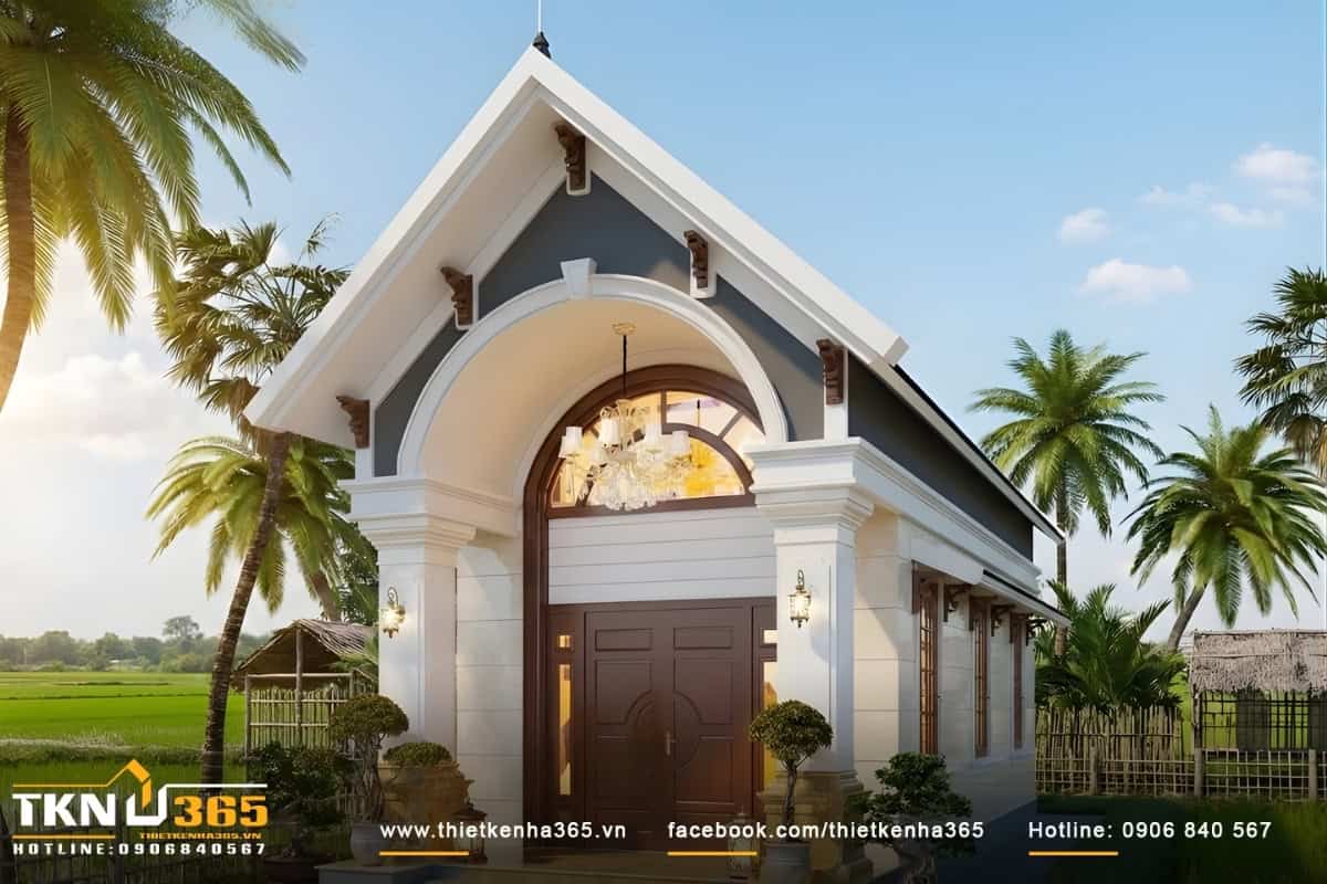 Mẫu nh&agrave; cấp 4 diện t&iacute;ch nhỏ 40m2 m&aacute;i Th&aacute;i mini