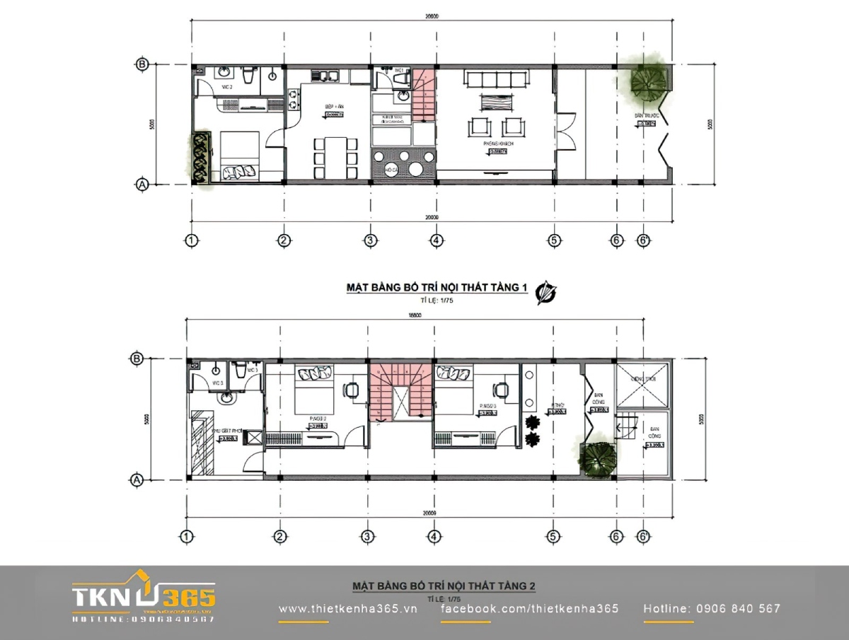 nhà ống 2 tầng 5x20m 1