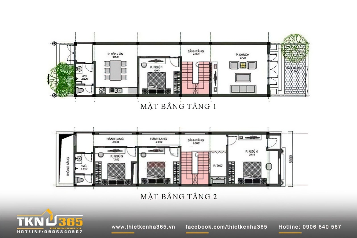 nhà ống 2 tầng 5x20m 18