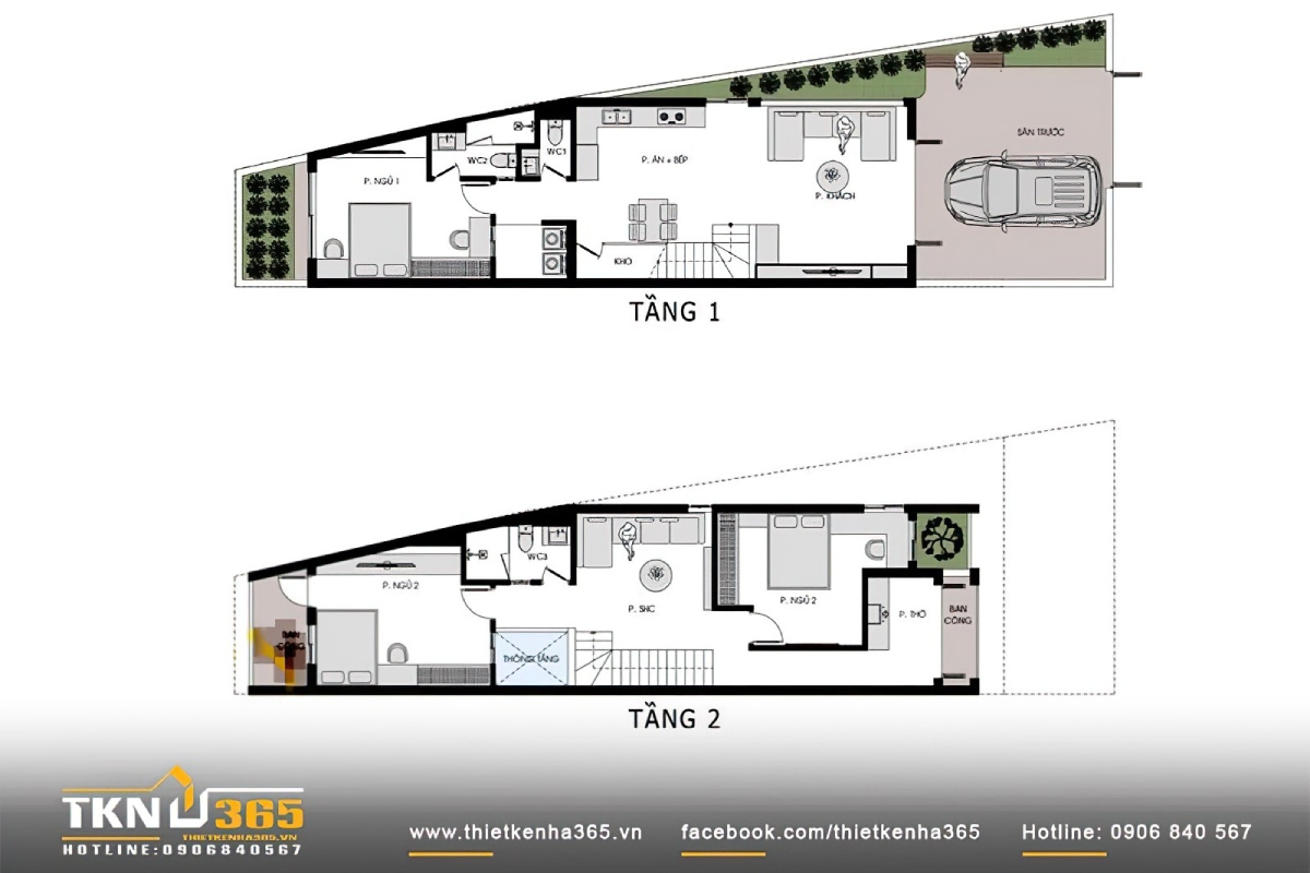 nhà ống 2 tầng 5x20m 19