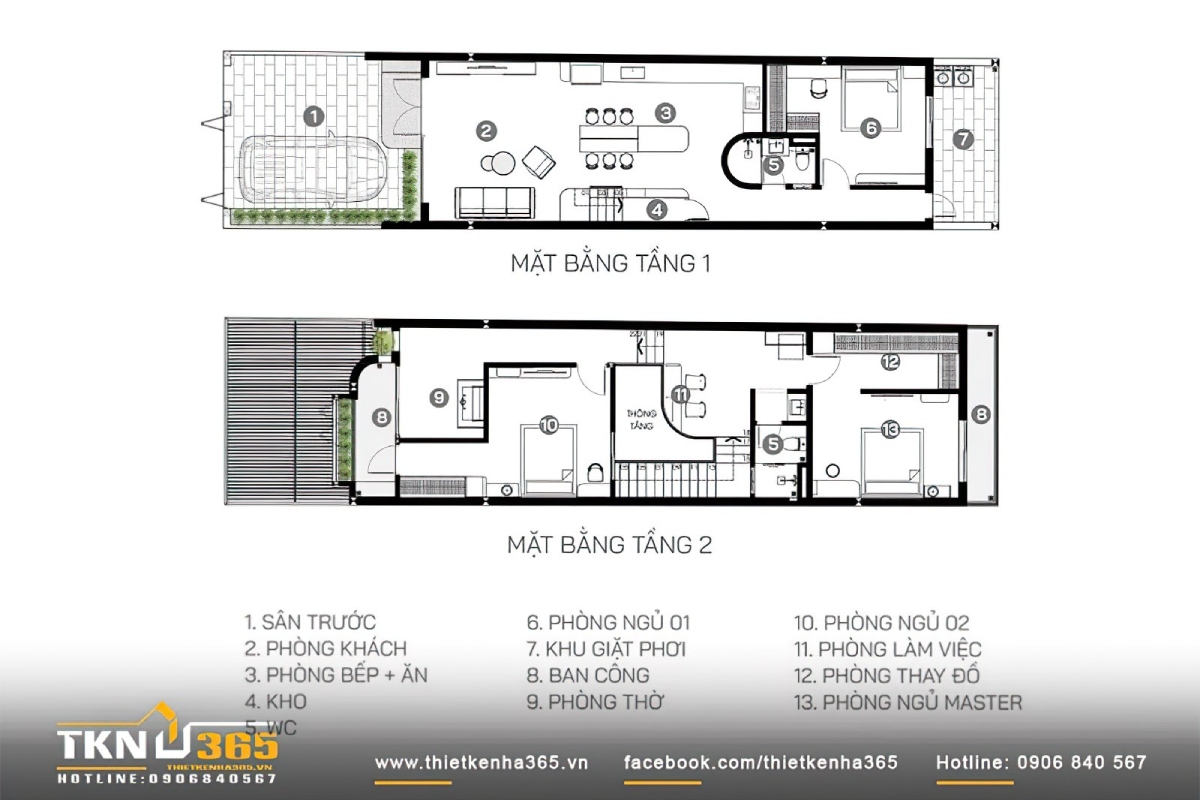 nhà ống 2 tầng 5x20m 3