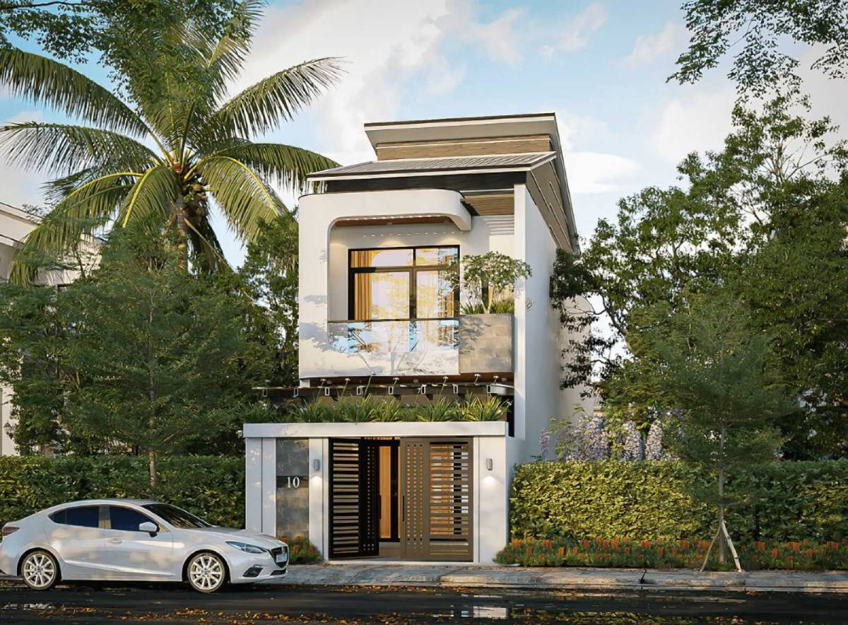 20+ Mẫu thiết kế nhà ngang 6m dài 20m đẹp hiện đại, độc đáo 2 Thiết kế nhà ngang 6m dài 20m 2