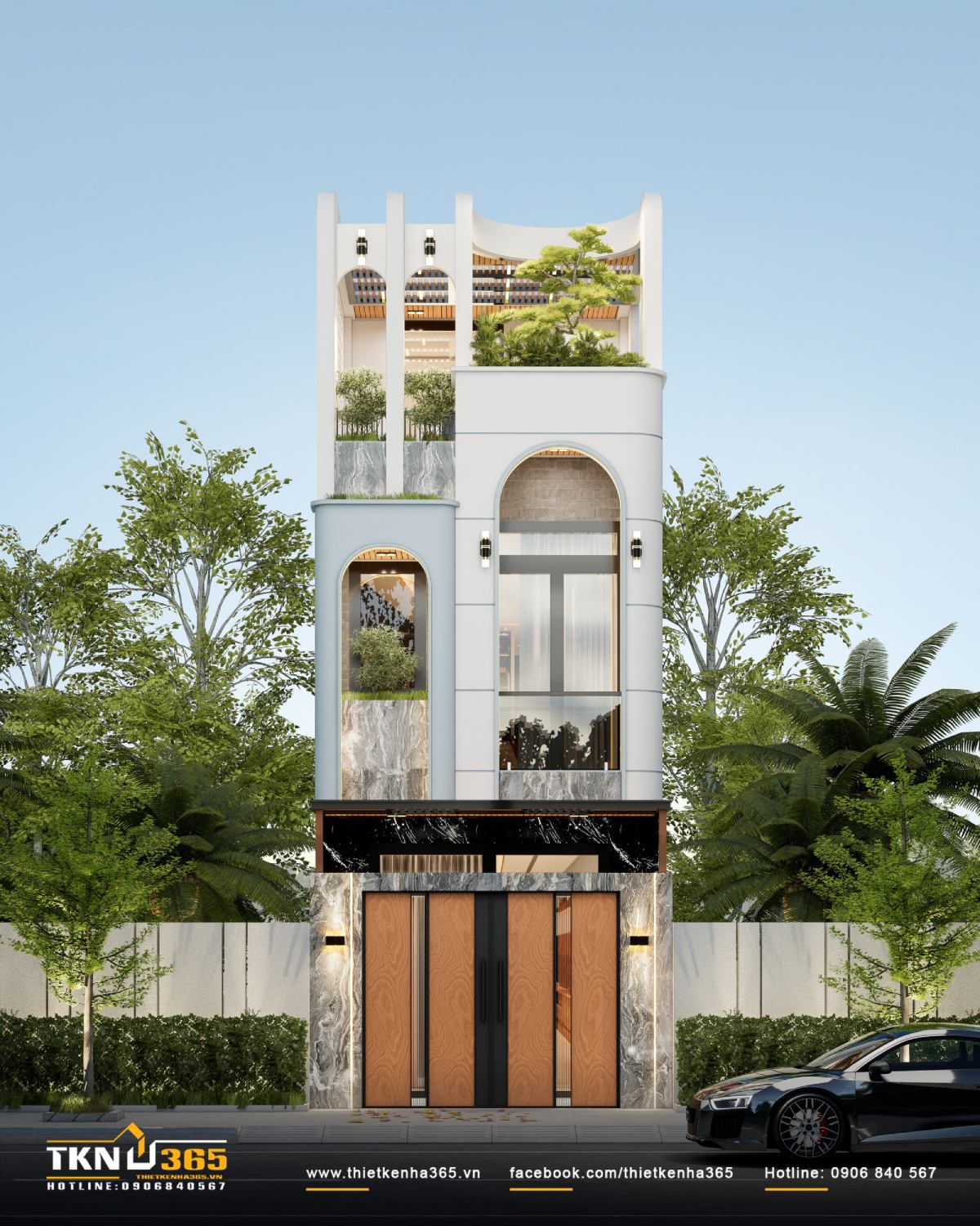 thiết kế nhà ống 70m2 3 tầng 12