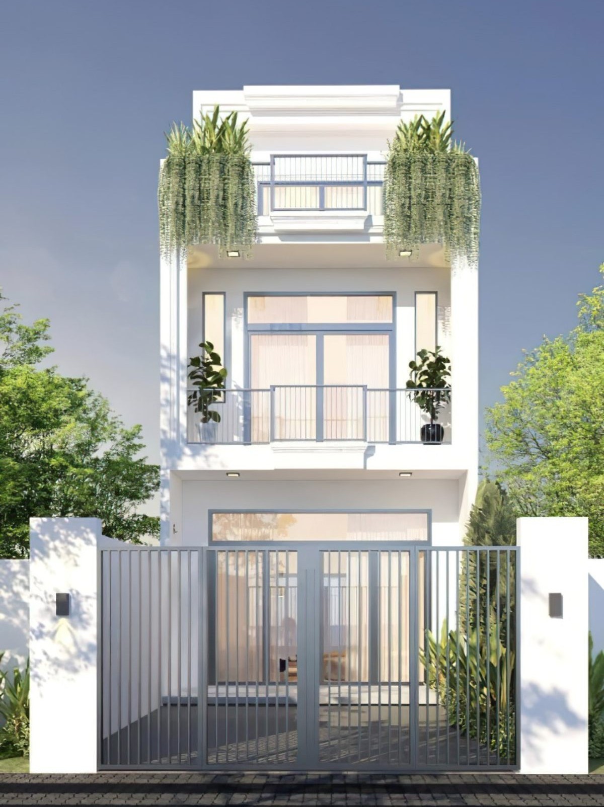 thiết kế nhà ống 70m2 3 tầng 2