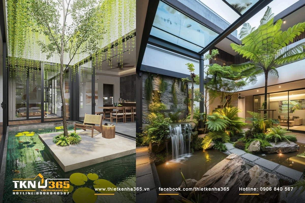 S&acirc;n vườn kết hợp mặt nước