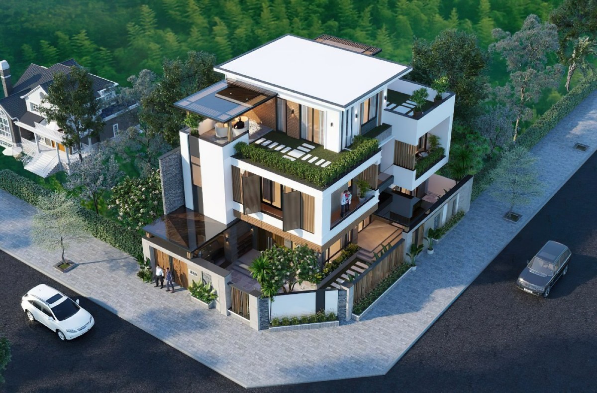 mẫu nhà 2 mặt tiền 3 tầng 1