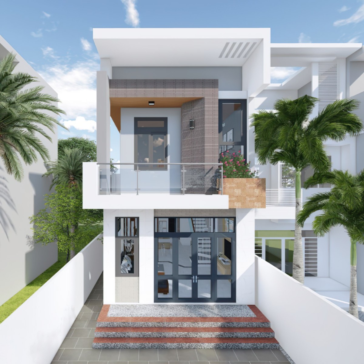 Mẫu nhà 2 tầng 70m2 1