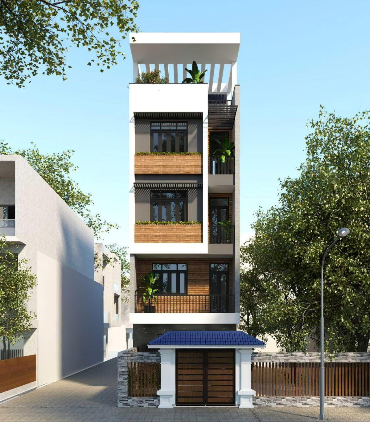 Mẫu nhà 4 tầng 4x16m 10