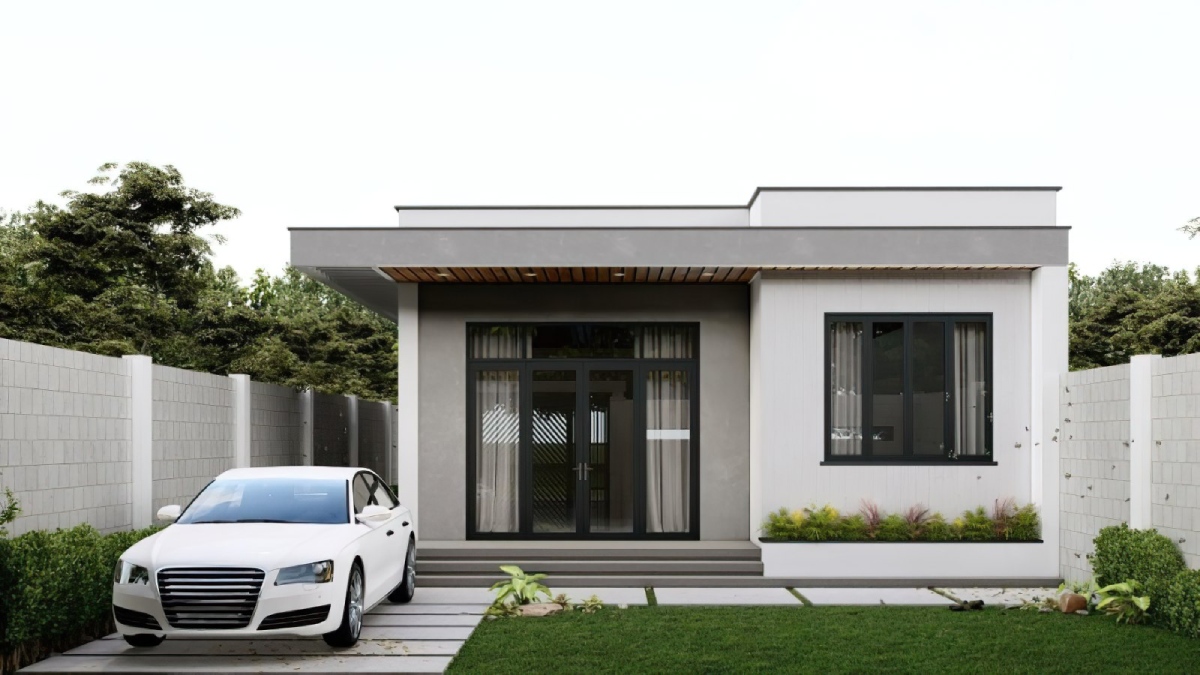 mẫu nhà cấp 4 mái bằng 1