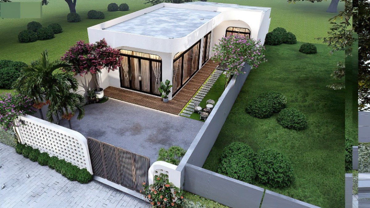 mẫu nhà cấp 4 mái bằng 2