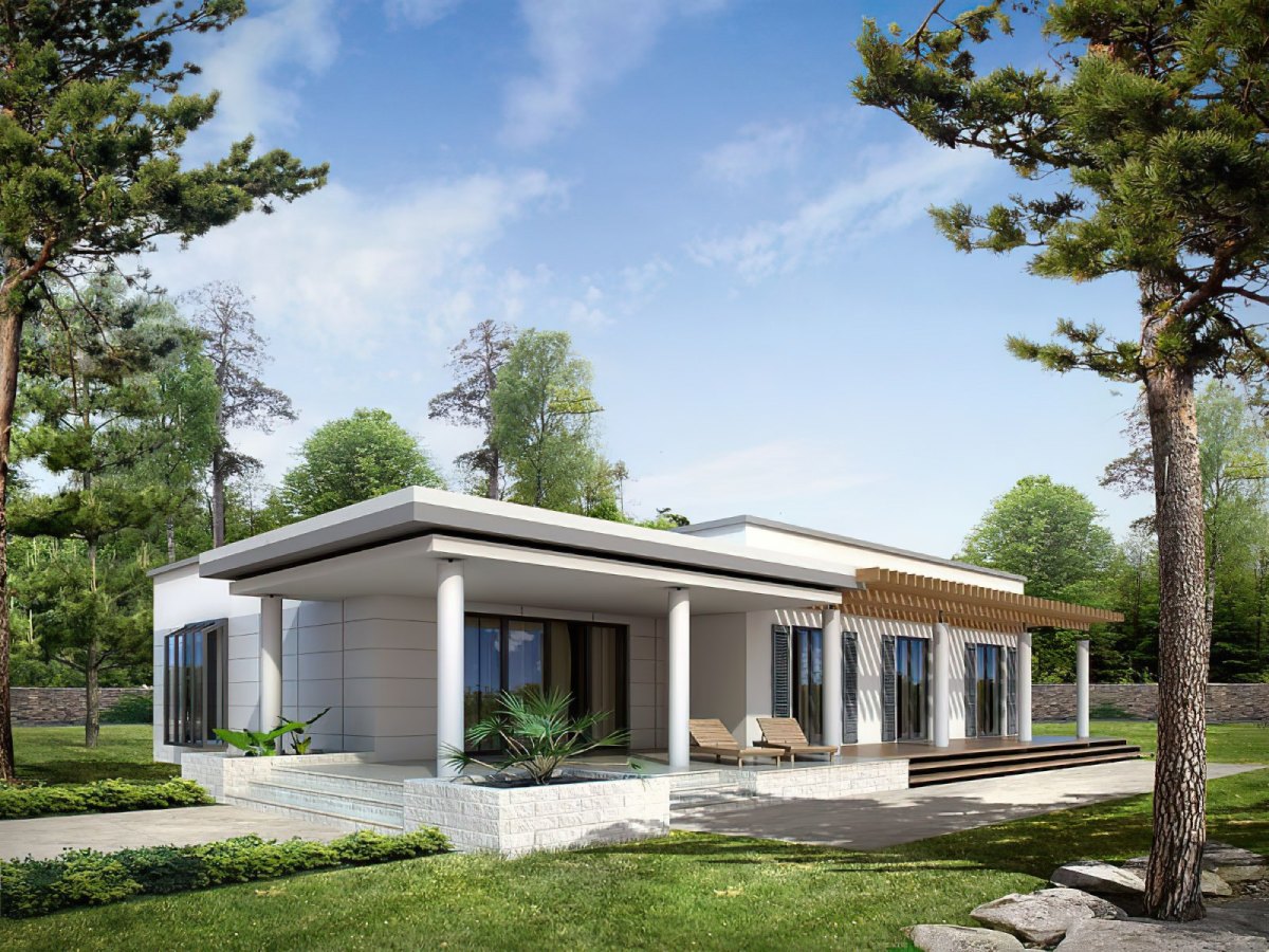 mẫu nhà cấp 4 mái bằng 7