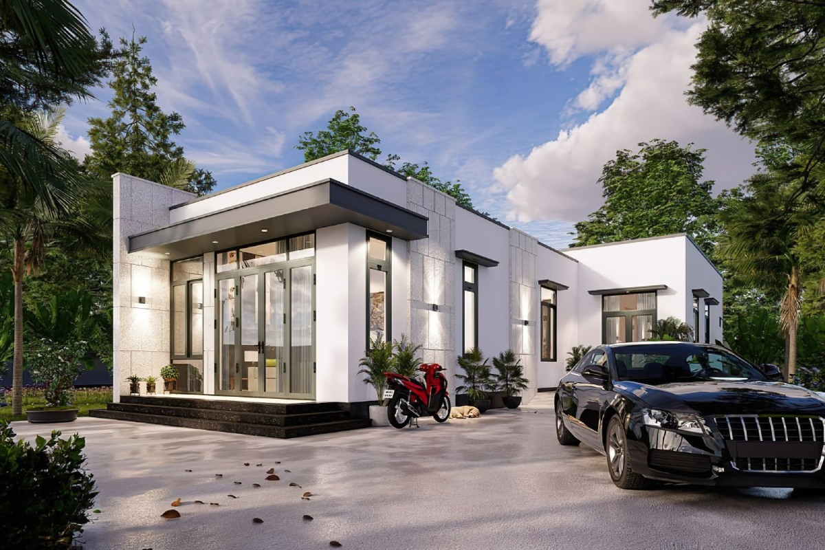 mẫu nhà cấp 4 mái bằng 9