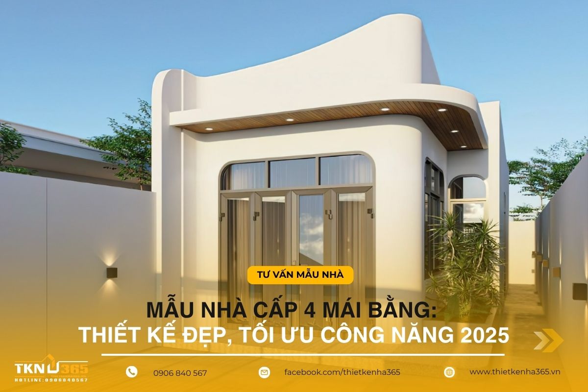 Mẫu nhà cấp 4 mái bằng