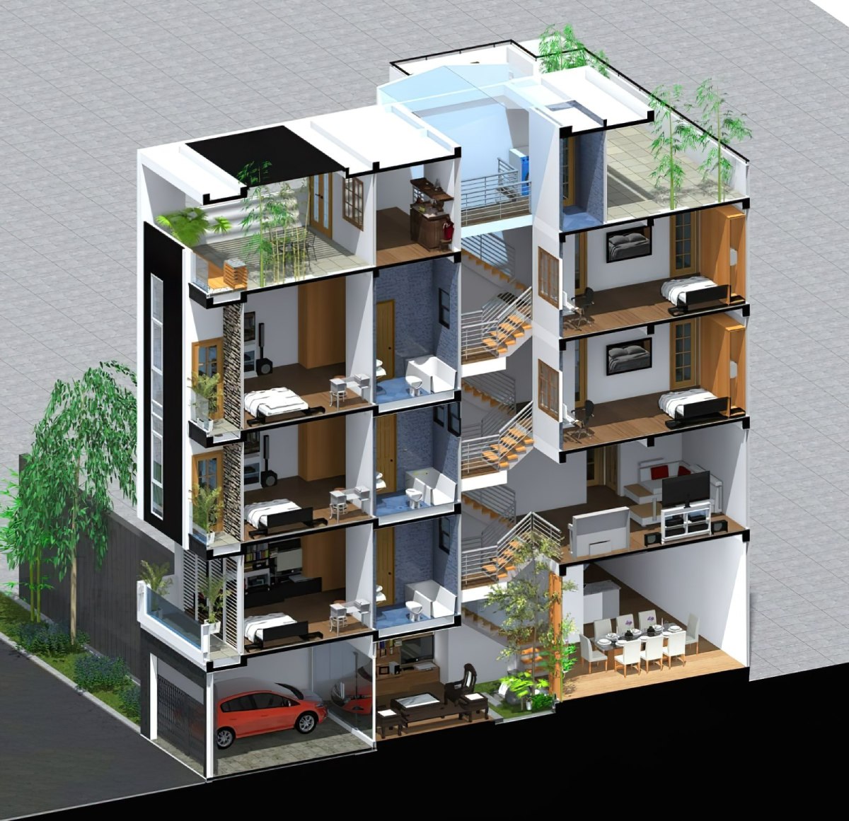 nhà lệch tầng 5x15 1