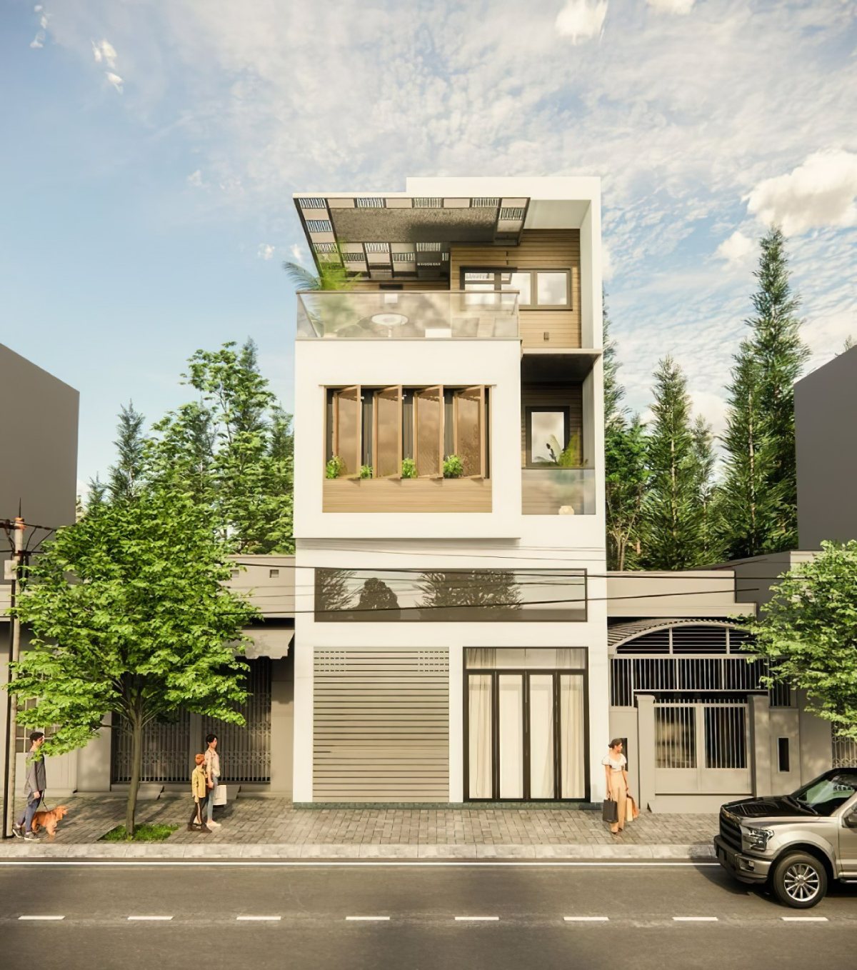 nhà lệch tầng 5x15 6