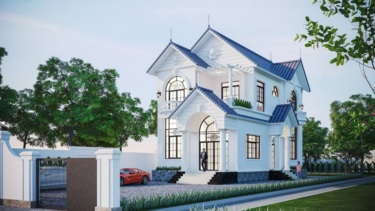 Kiểu thiết kế nhà 2 tầng mái Thái 2