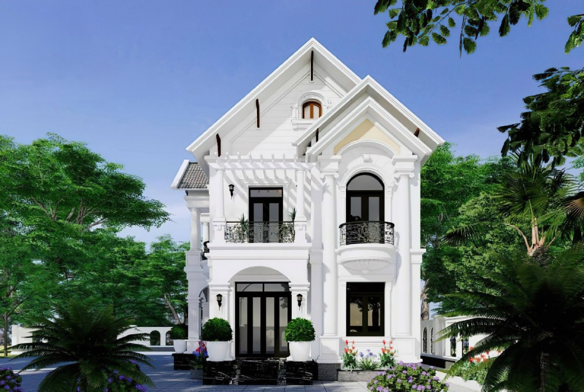 Kiểu thiết kế nhà 2 tầng mái Thái 4