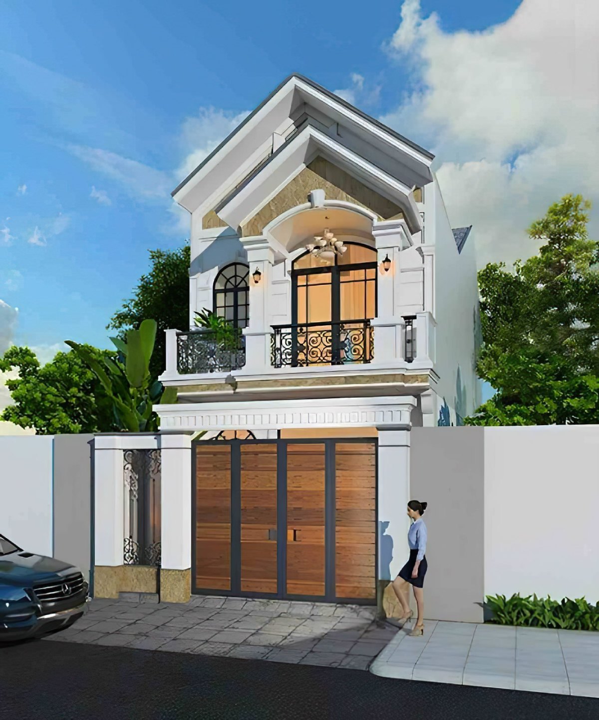 Kiểu thiết kế nhà 2 tầng mái Thái 5