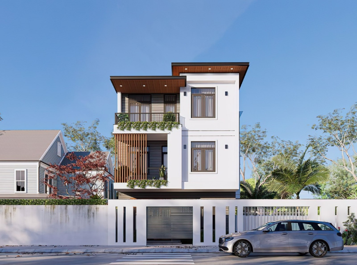 thiết kế nhà 3 tầng đẹp mặt tiền 7m 3