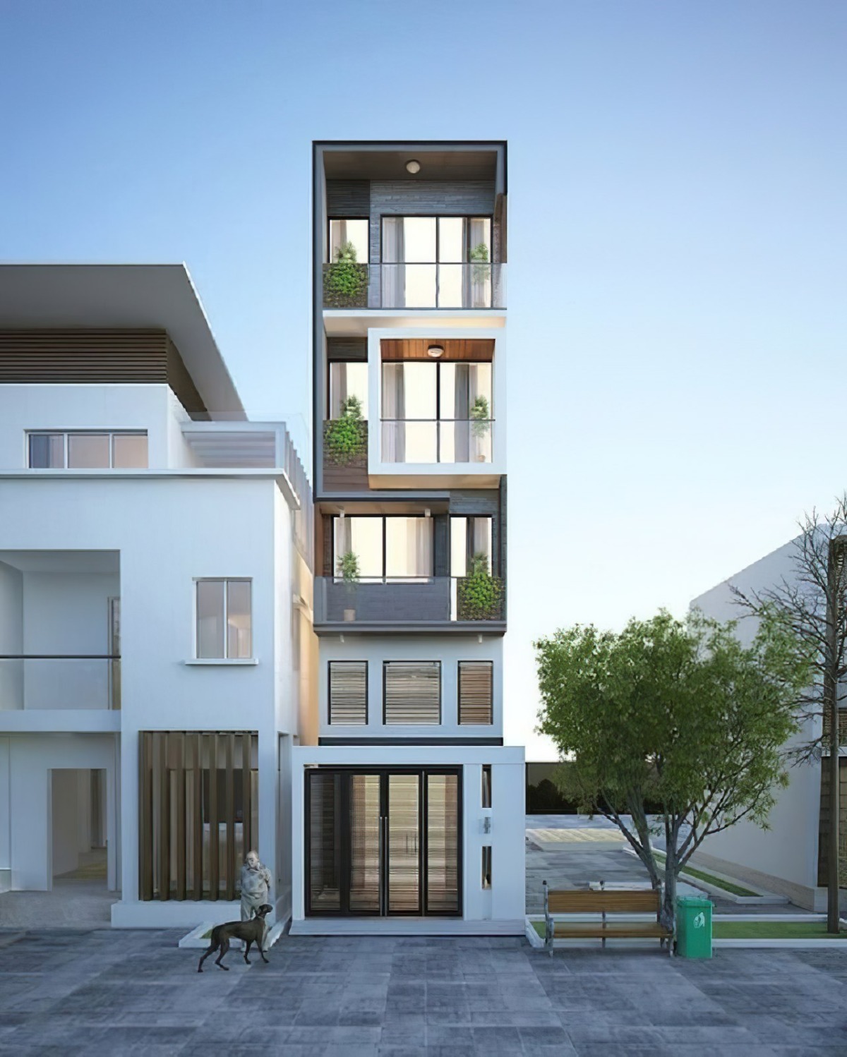 Thiết kế nhà ống 3x18m 4