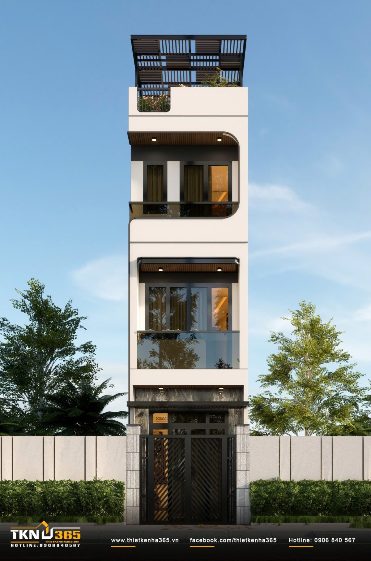 Thiết kế nhà phố 3 tầng 1