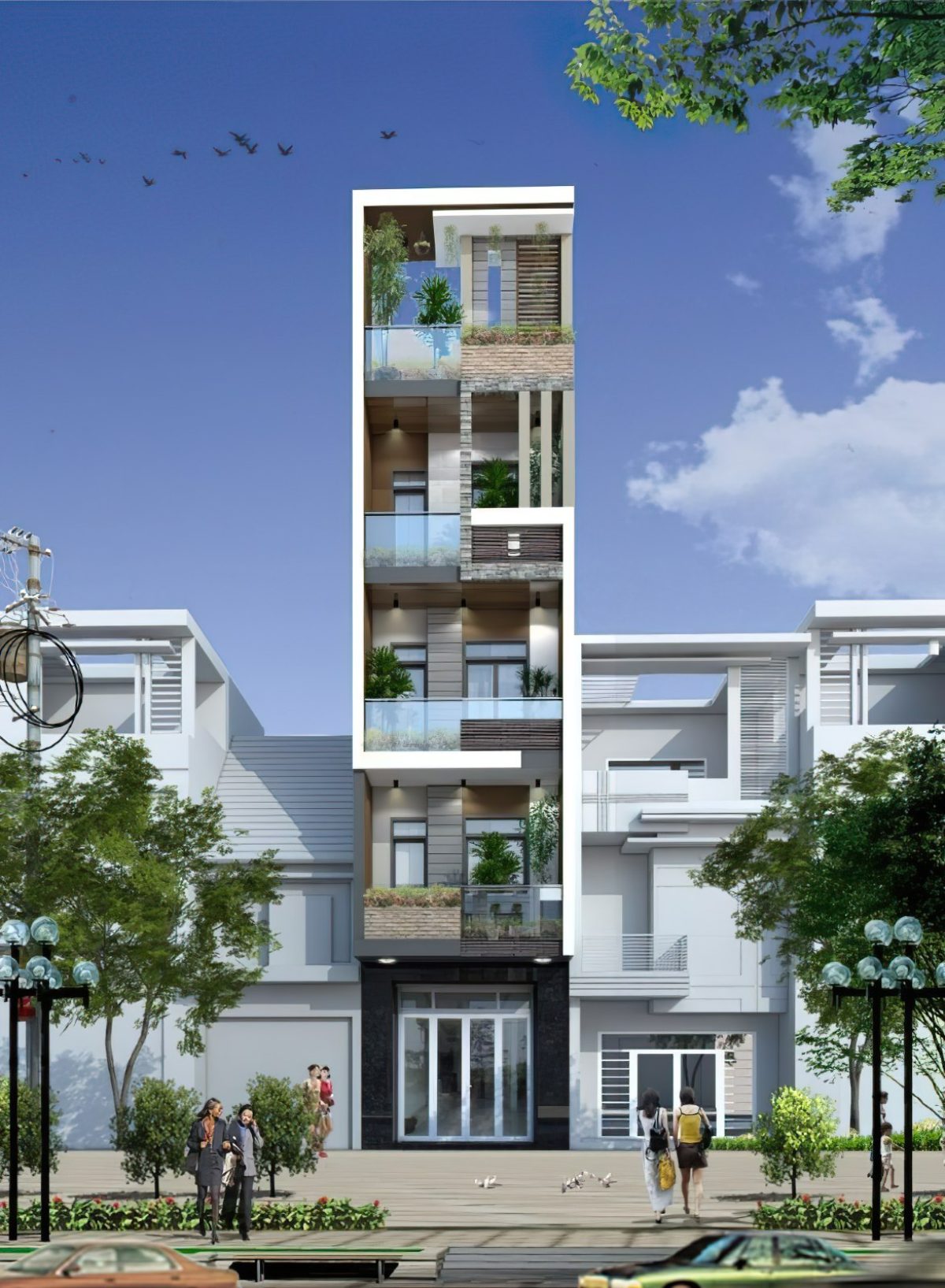 mẫu nhà 5 tầng 1