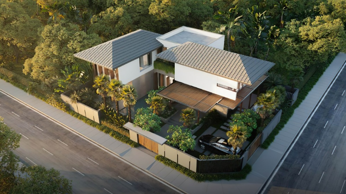 Mẫu nhà chữ L 2 tầng 1