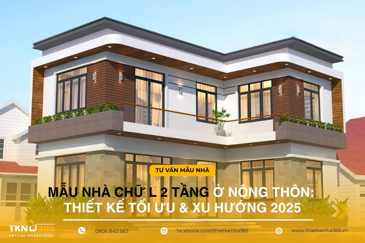 Mẫu nhà chữ L 2 tầng