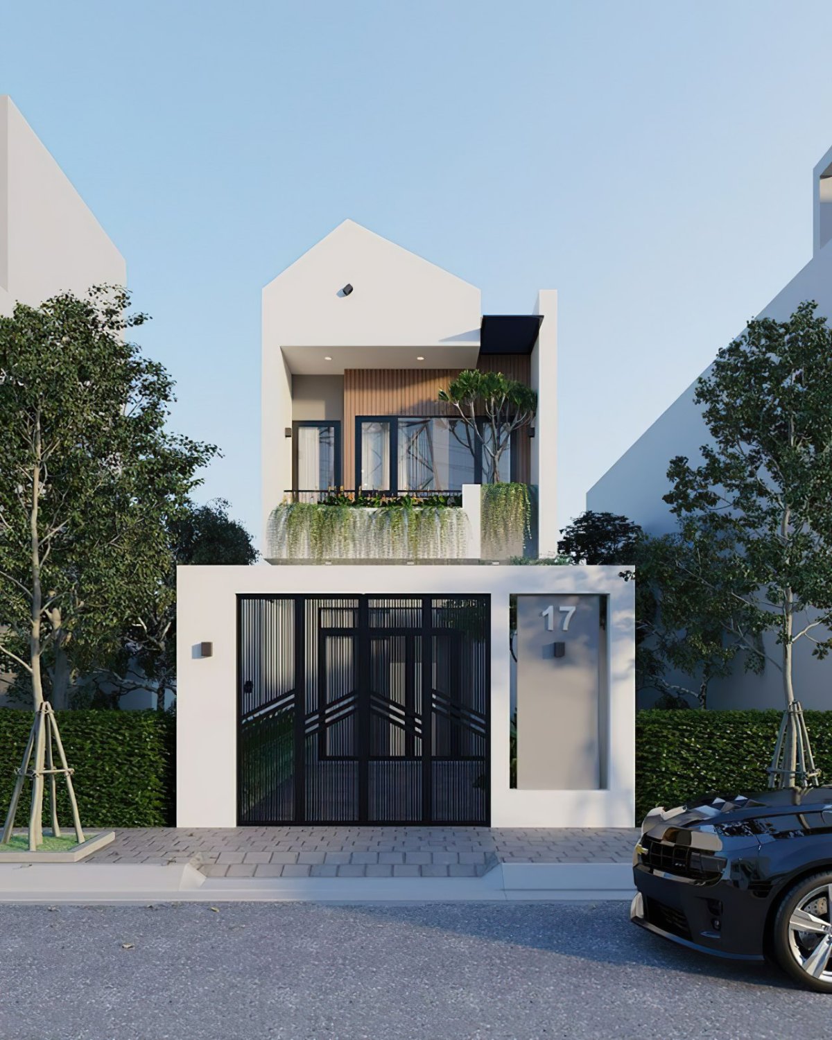 mẫu nhà phố 2 tầng 5x15m 5