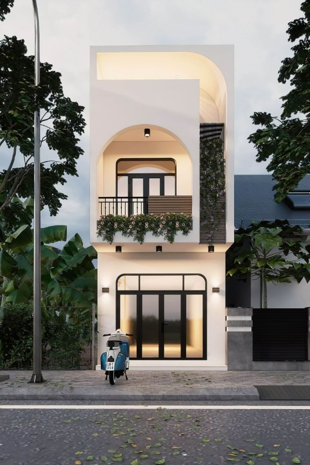 mẫu nhà phố 2 tầng 5x15m 8