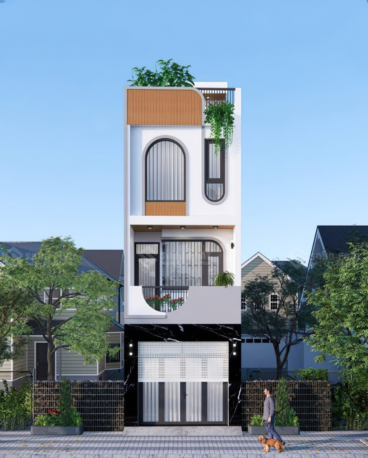 Mẫu nhà phố 3 tầng mặt tiền 4m 1