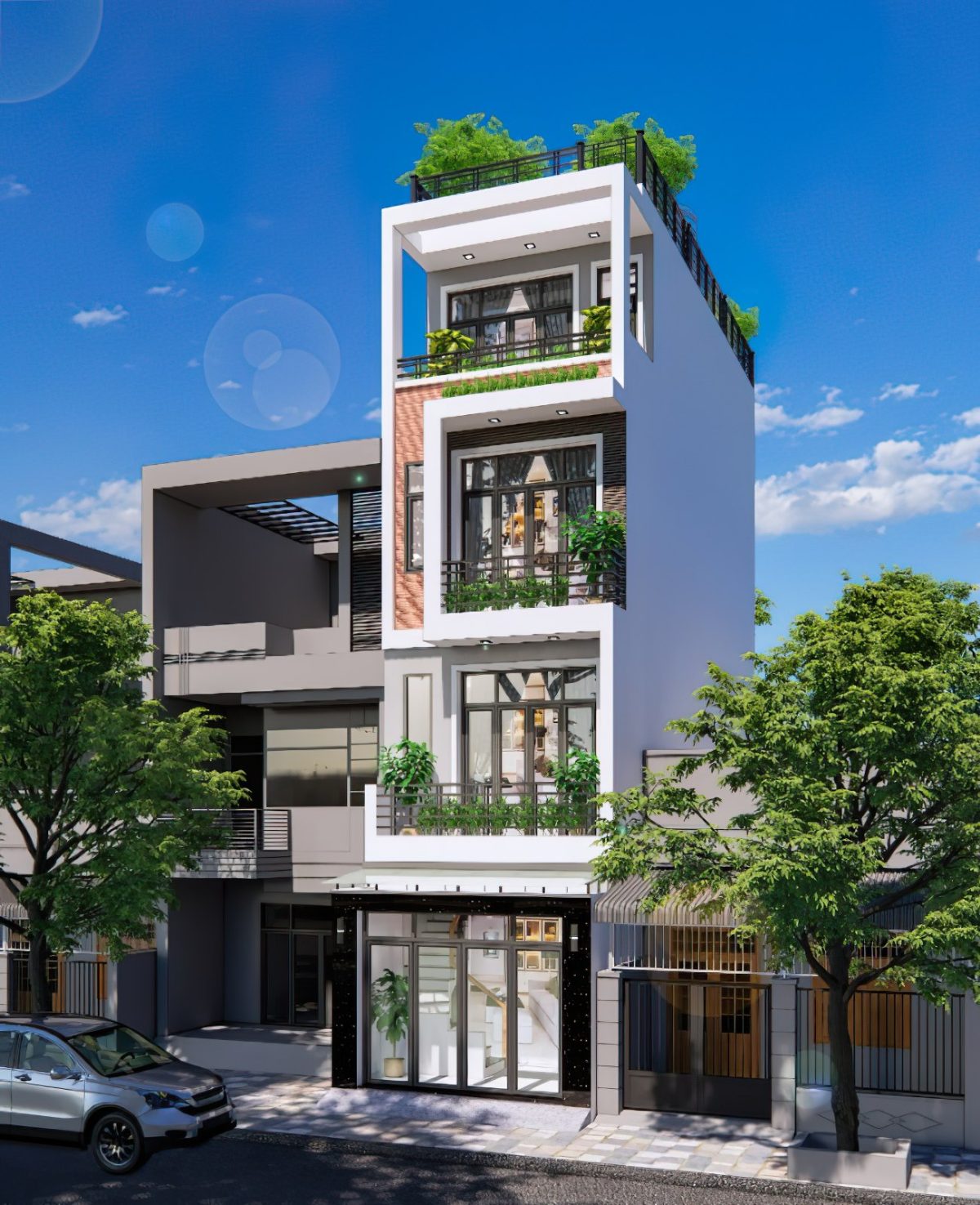 Mẫu nhà phố 3 tầng mặt tiền 4m 4