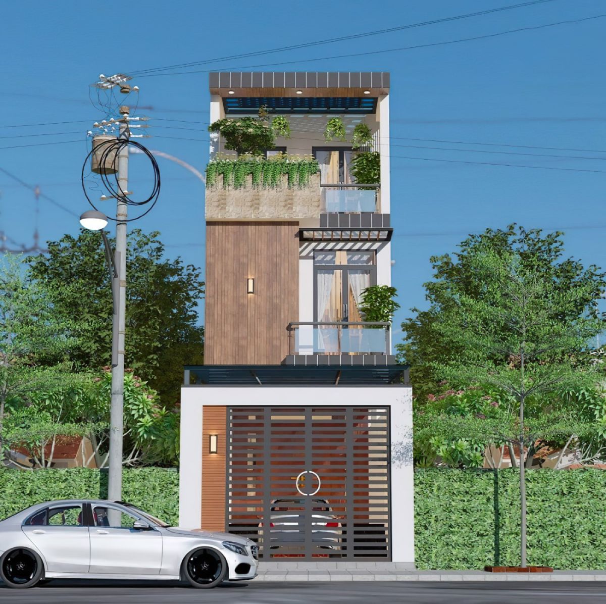 Mẫu nhà phố 3 tầng mặt tiền 4m 7