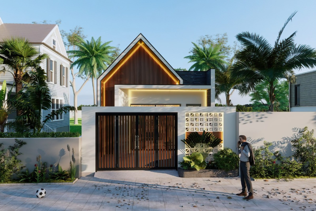 Thiết kế nhà 1 tầng 5x15m 10