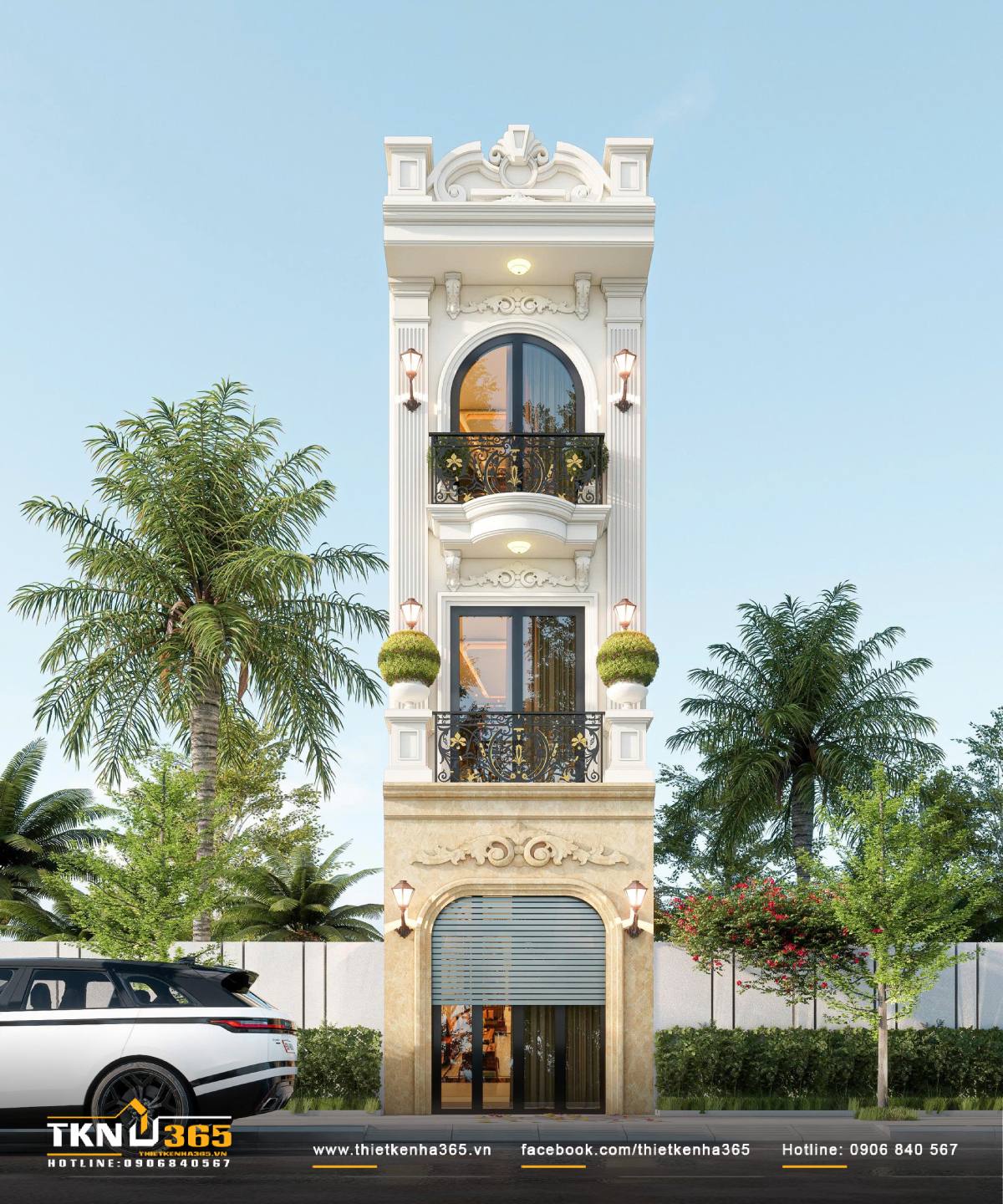 Thiết kế nhà phố 3 tầng 1