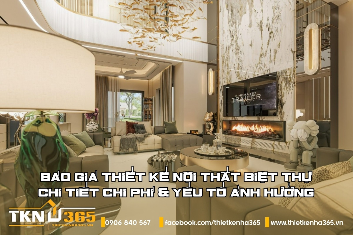 Báo giá thiết kế nội thất biệt thự: Chi tiết chi phí & yếu tố ảnh hưởng