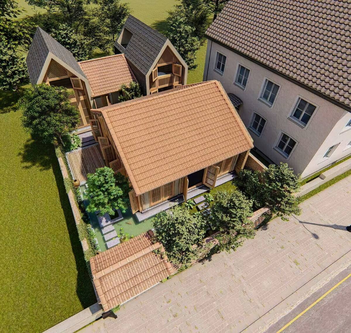 thiết kế biệt thự 1 tầng 9