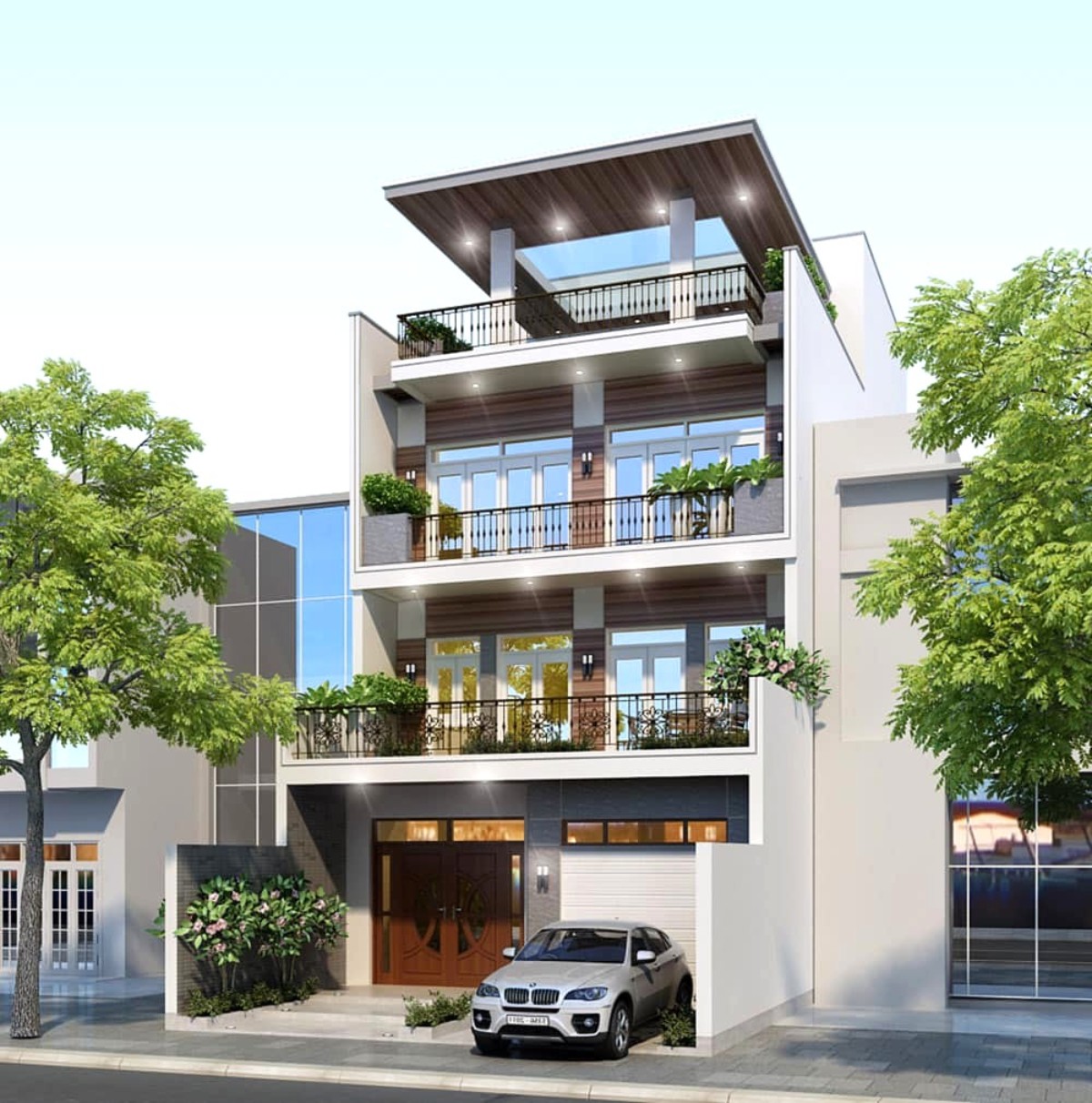 Thiết kế biệt thự 4 tầng 11