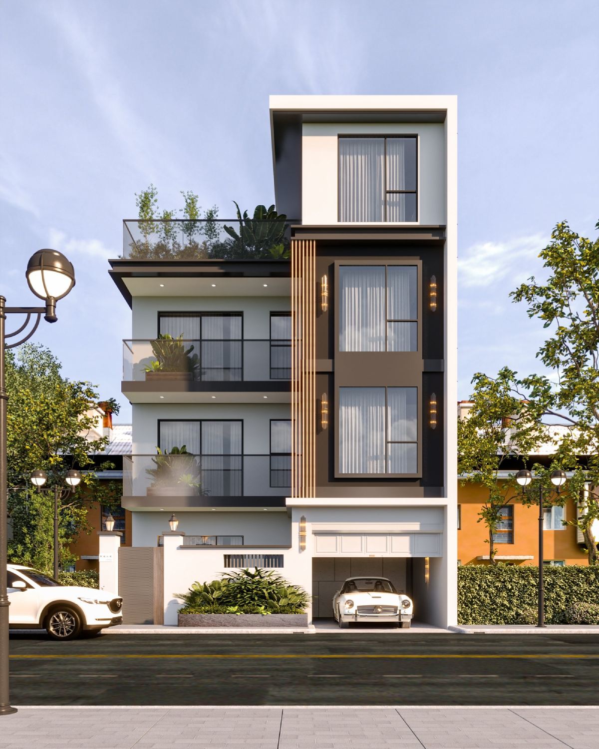 Thiết kế biệt thự 4 tầng 2