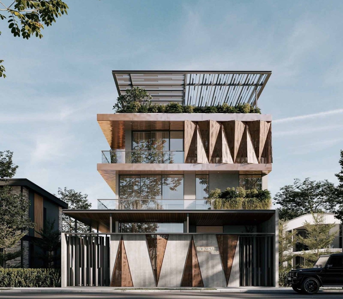 Thiết kế biệt thự 4 tầng 3