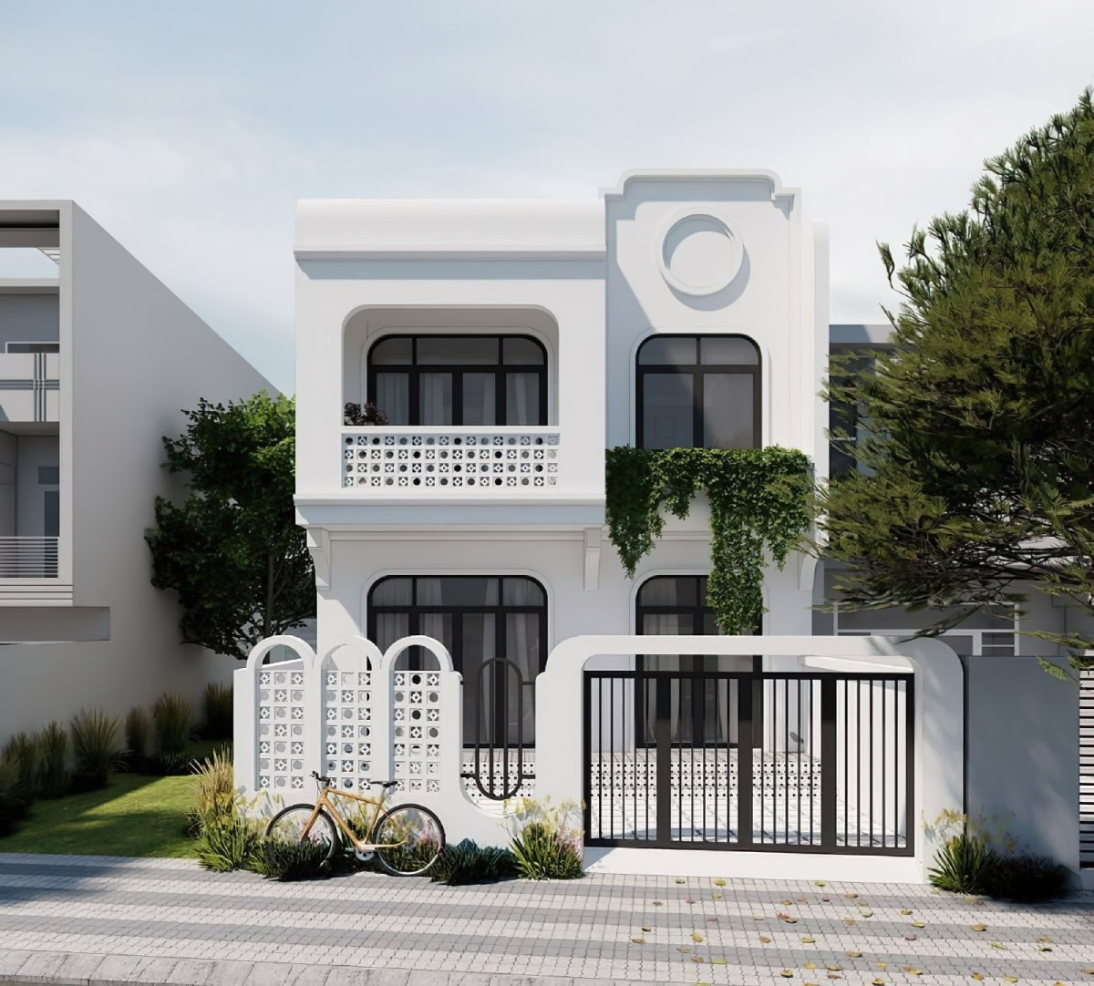 Thiết kế biệt thự mini 2 tầng 4