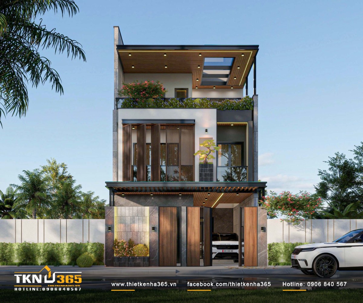 Thiết kế biệt thự phố 3 tầng 1