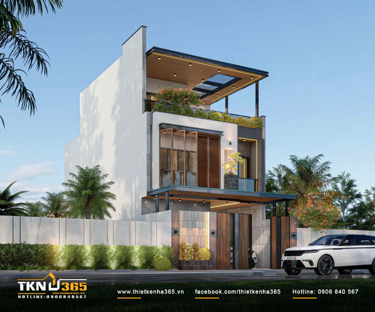 Thiết kế biệt thự phố 3 tầng 2