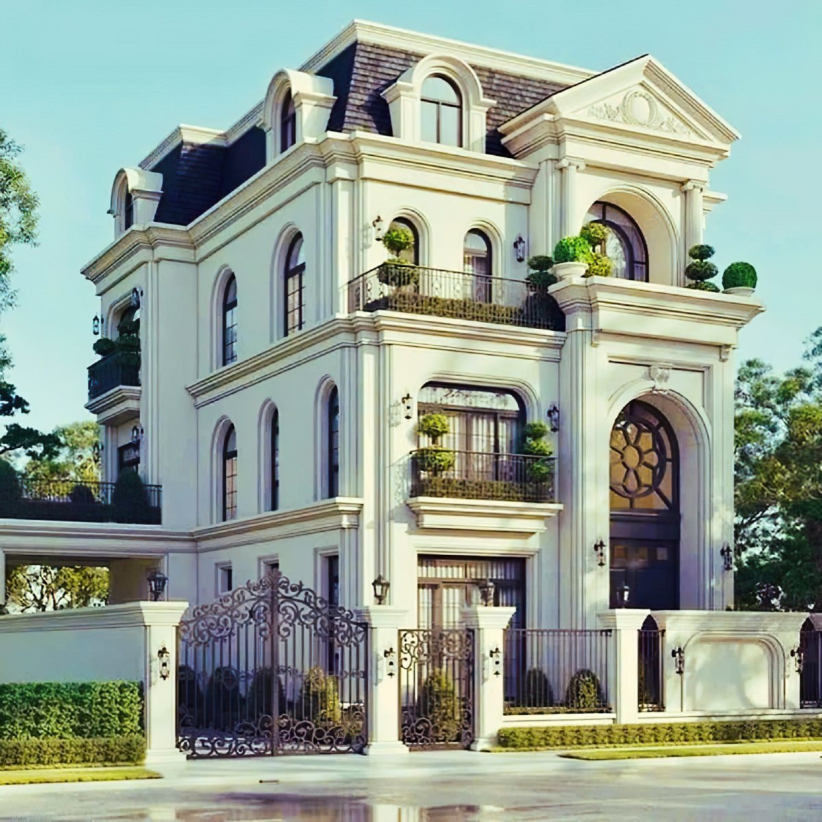 Thiết kế biệt thự tân cổ điển 9