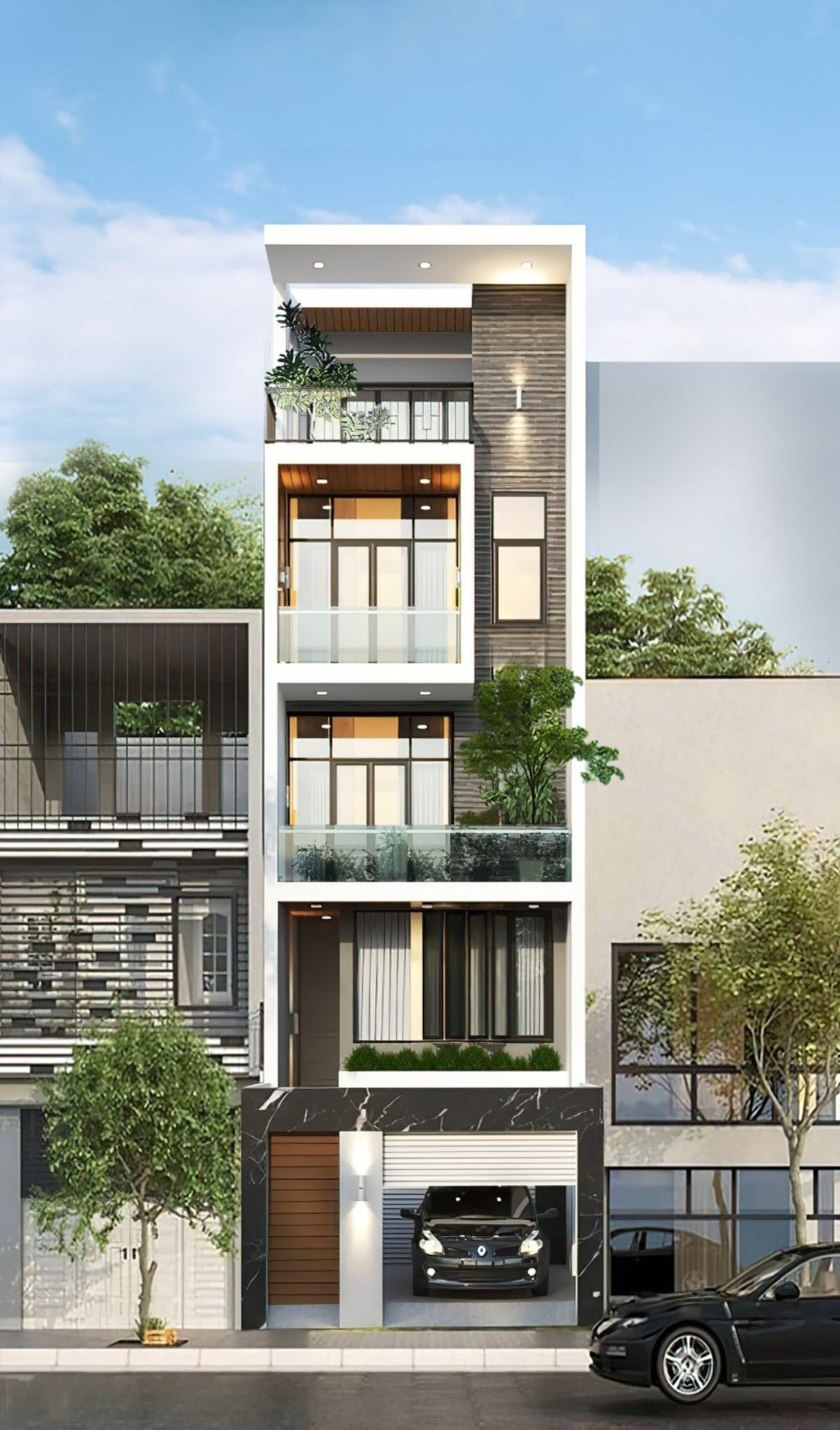 thiết kế nhà 1 trệt 3 lầu 3