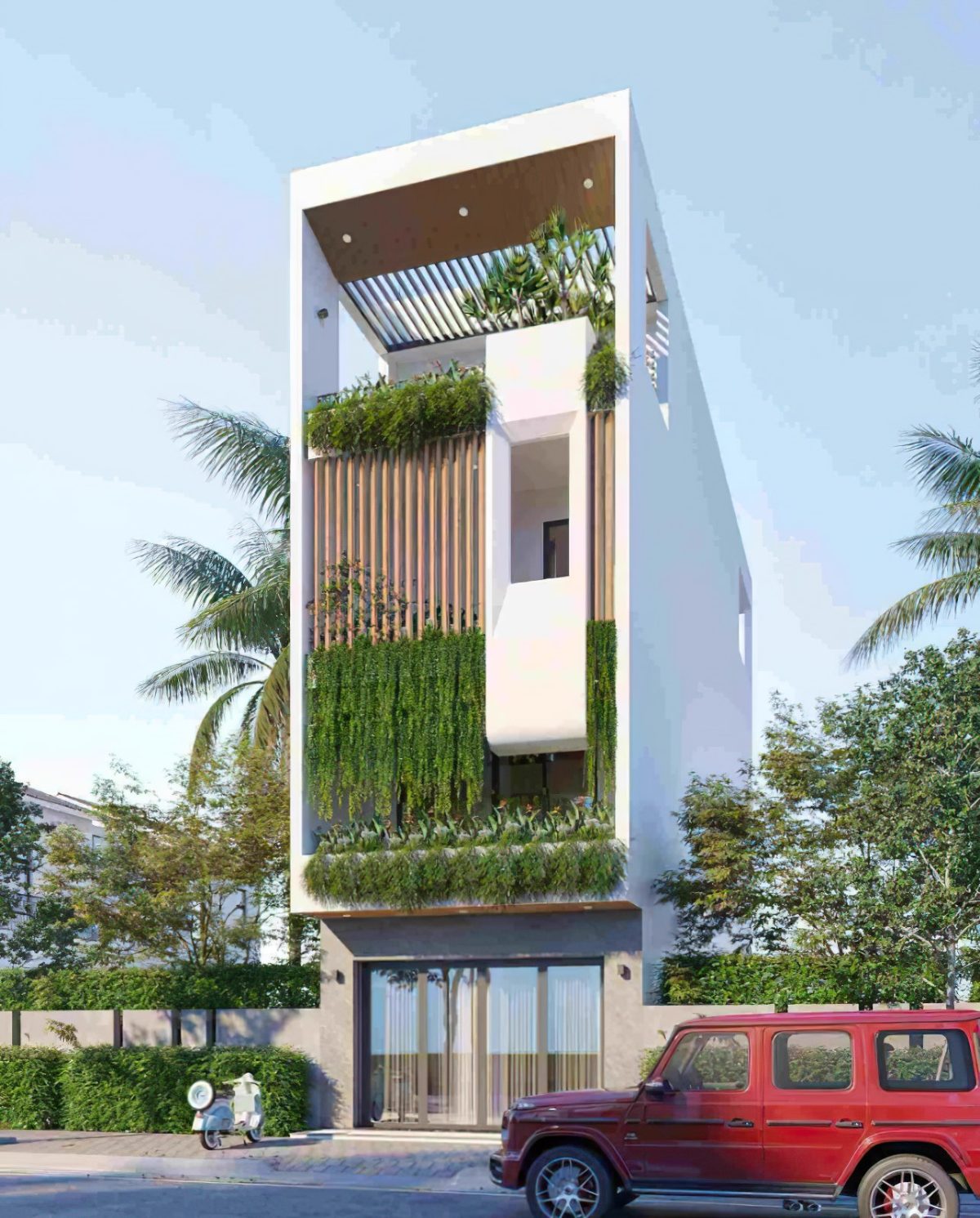 thiết kế nhà 1 trệt 3 lầu 5