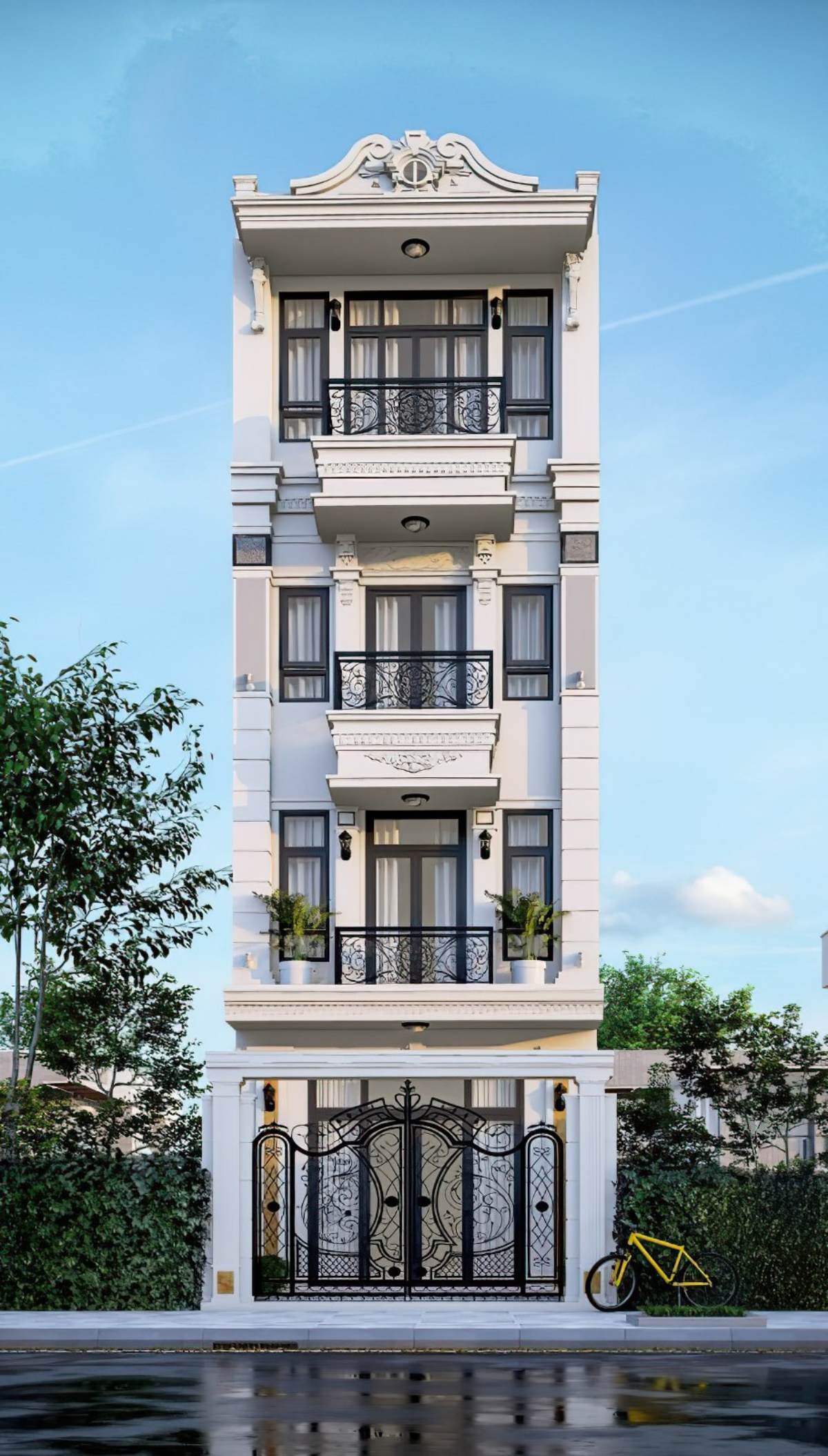 thiết kế nhà 1 trệt 3 lầu 9