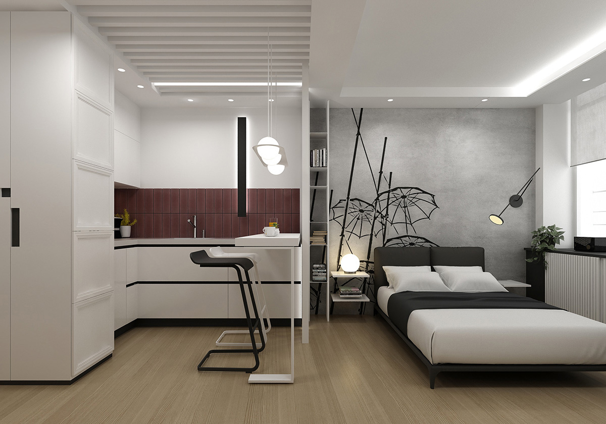 Mẫu nội thất nhà nhỏ đẹp 45m2 được bố trí hợp lý