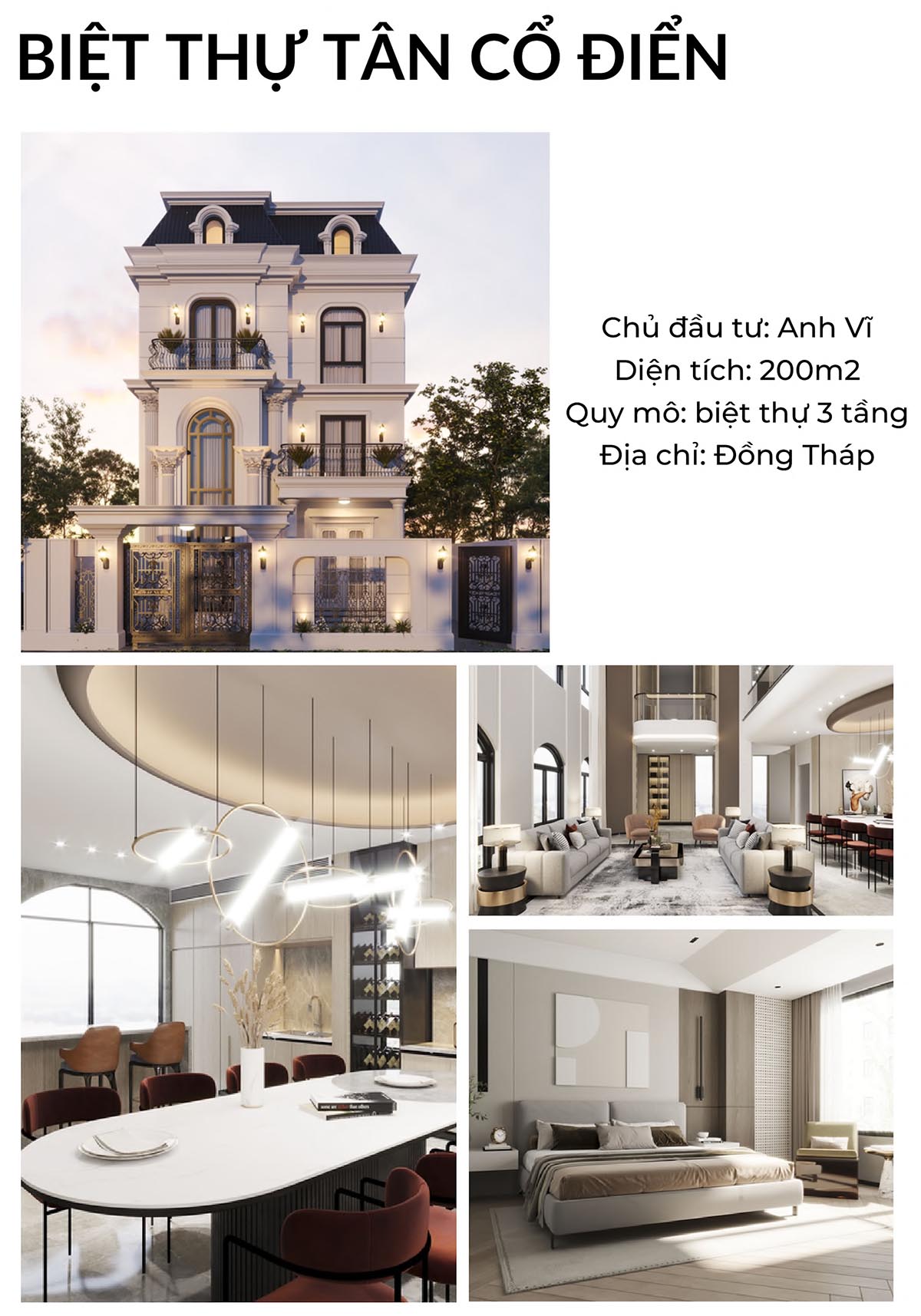 Dự án thiết kế biệt thự đã triển khai