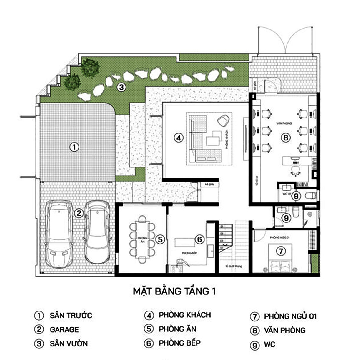 Bản vẽ mẫu biệt thự 2 tầng 2 mặt tiền phong cách Luxury